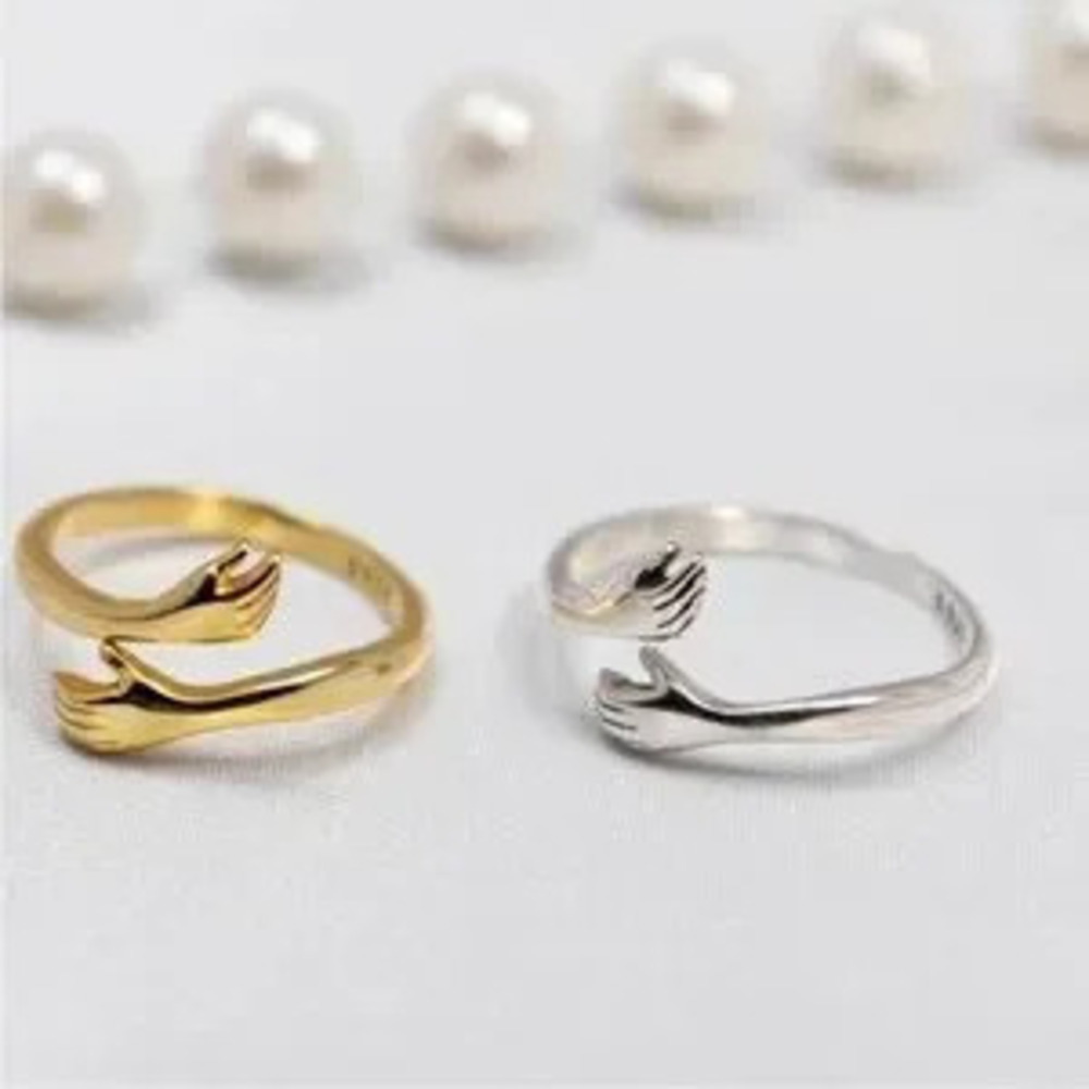 Anthropologie Gold Embrace Hug Ring